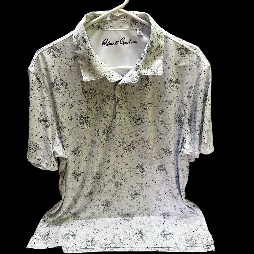 Robert Graham White Polo Shirt With Elegant Pattern View 2